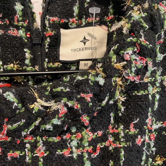 Tuckernuck Jackie Dress Holly Tinsel Tweed Women’s Size Medium NWOT - Picture 2 of 6